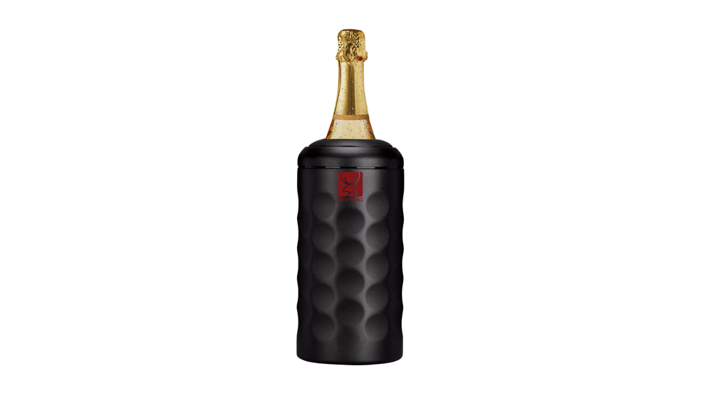 Black wine cooler - plain - logo on base only - option to customise