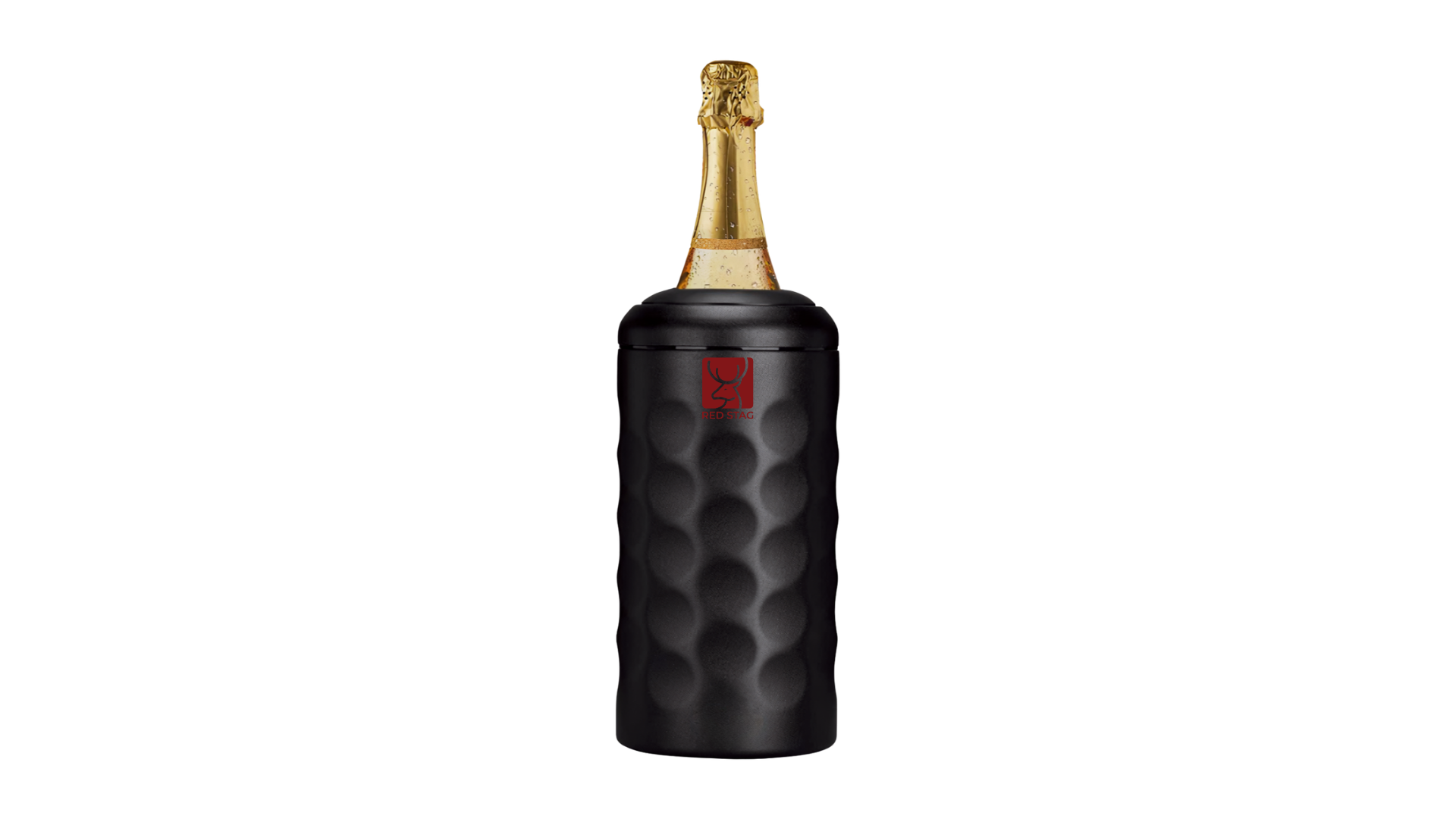 Black wine cooler - plain - logo on base only - option to customise