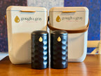 Gough and gray wine coolers in front of their customised cooler boxes